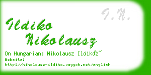 ildiko nikolausz business card